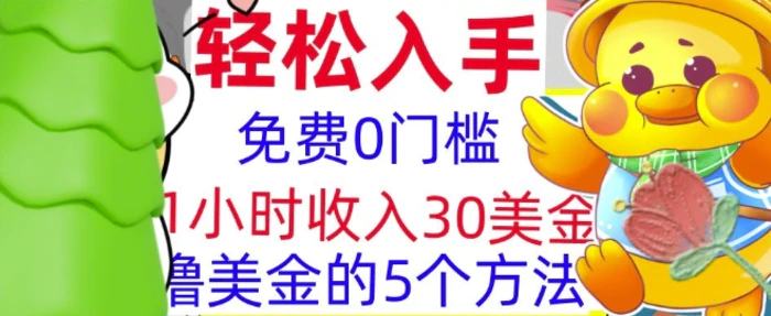 图片[1]-免费撸美刀的5个方法，1小时收入30美刀，0门槛，轻松入手-蛙蛙资源网