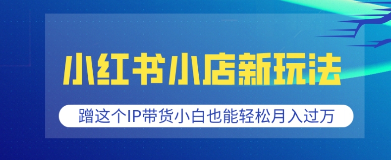 图片[1]-小红书小店新玩法，蹭这个IP带货，小白也能轻松月入过W【揭秘】-蛙蛙资源网