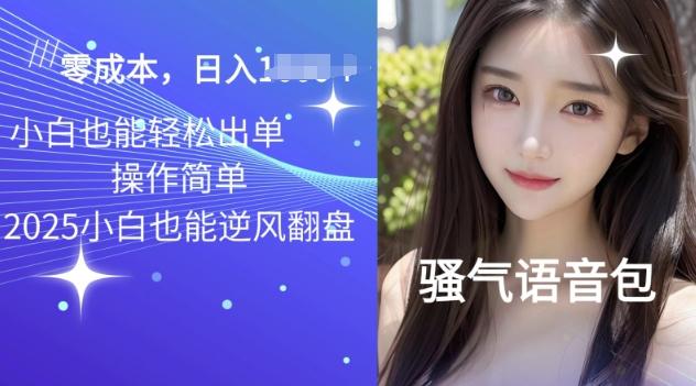 2025骚气导航语音包项目，零基础小白单日变现多张