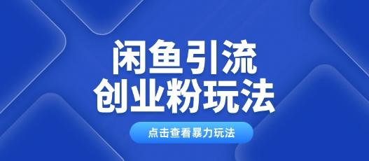 闲鱼引流创业粉0基础及可操作日引流百人保姆级教学