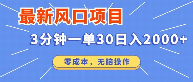 （14445期）最新短剧项目操作，3分钟一单30。日入2000左右，零成本，无脑操作。