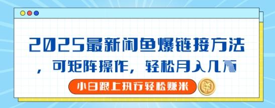 2025闲鱼最新爆链接玩法，可矩阵操作，轻松月入过W
