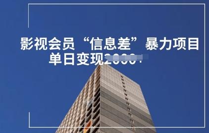 影视会员信息差暴力项目拆解