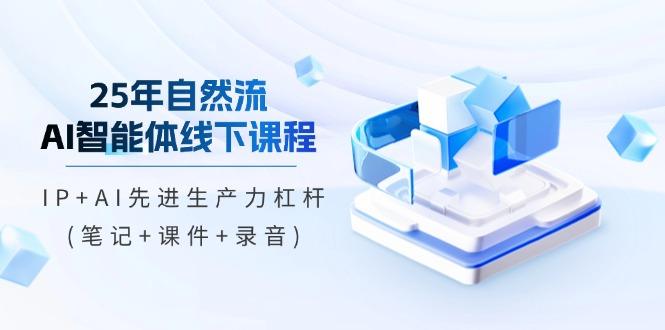 （14294期）25年自然流AI智能体线下课程，IP+AI先进生产力杠杆(笔记+课件+录音)
