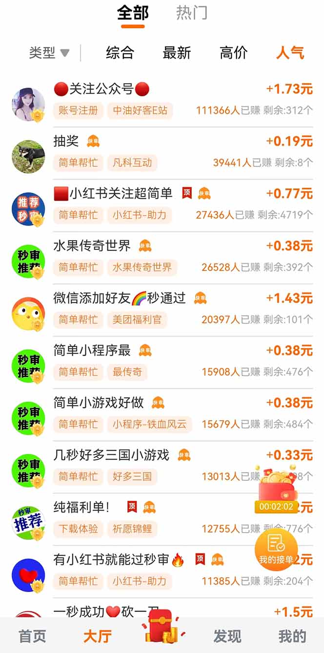 （14510期）零撸小项目免费分享 点赞助力 无任何门槛 手机随时可做  单日收益200＋