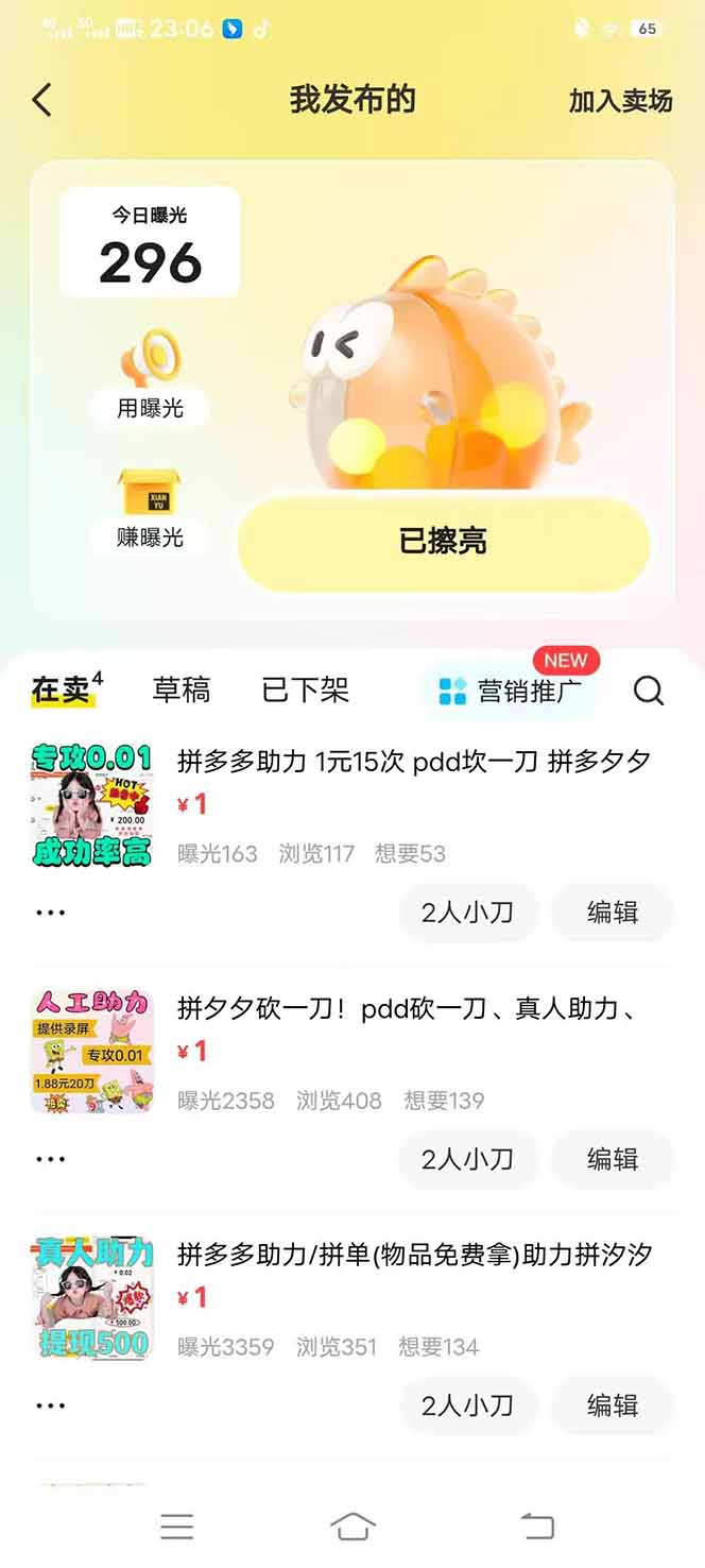 （14516期）闲鱼卖拼多多助力项目，蓝海市场新手也能单号日入1000+