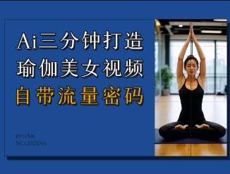 AI三分钟打造瑜伽美女视频，自带流量密码
