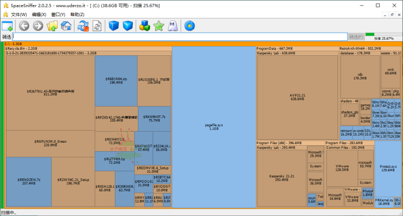 SpaceSniffer v2.0.2.5单文件汉化版