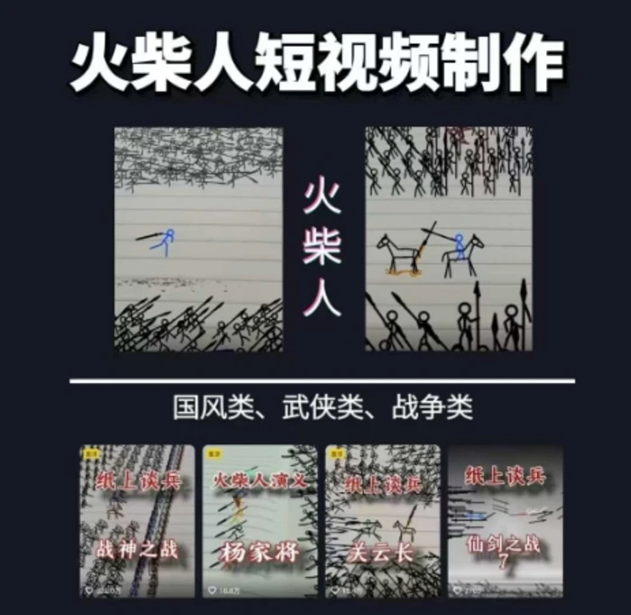 （15171期）火柴人动画制作教程：从拳脚设计到武器运用，国风短视频新赛道