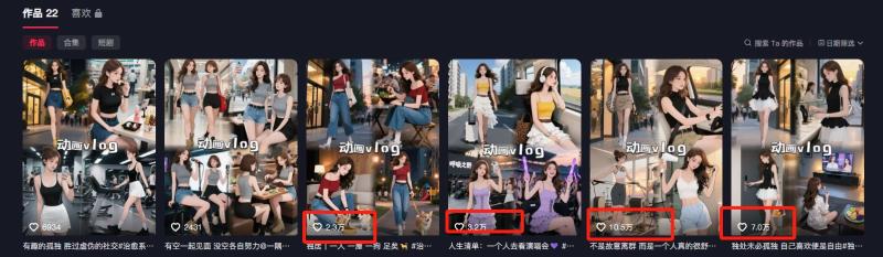 利用AI制作独居美女vlog短视频，零门槛轻松做爆款，22条作品涨粉33万