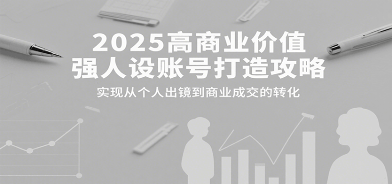 2025高商业价值强人设账号打造攻略，实现从个人出镜到商业成交的转化