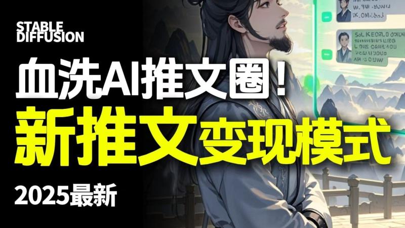 最新AI动态电影漫画小说推文，全流程实操教学，小白也能月入1万+
