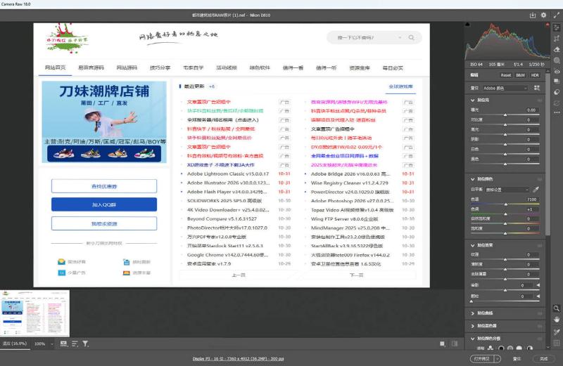 Adobe Camera Raw(RAW处理工具)v18.0.0中文版