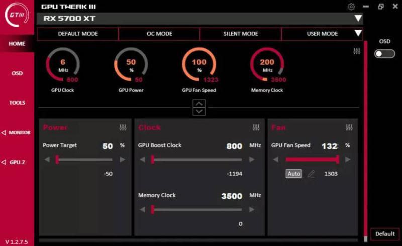 显卡超频GPU Tweak III v2.0.6.1