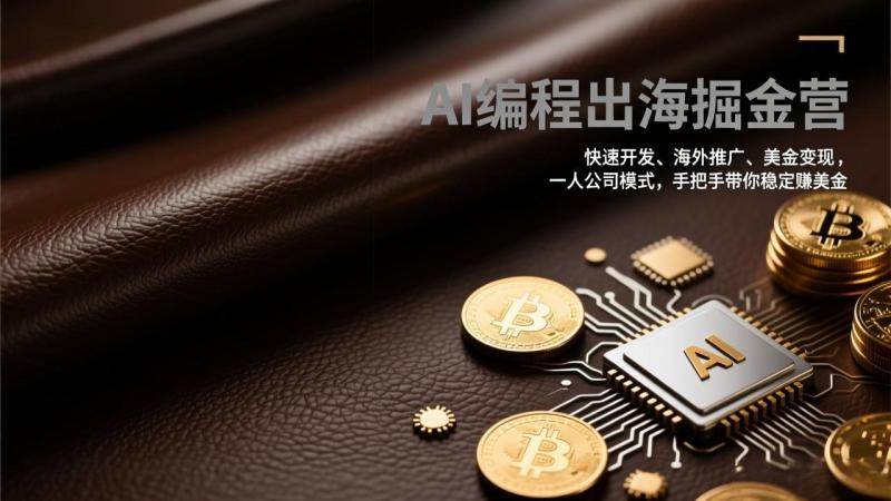 （17308期）AI编程出海掘金营：快速开发、海外推广、美金变现，一人公司模式，手把手带你稳定赚美金