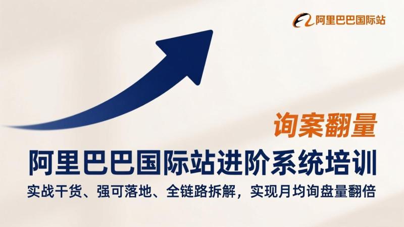 （17335期）阿里巴巴国际站进阶系统培训，实战干货、强可落地、全链路拆解，实现月均询盘量翻倍