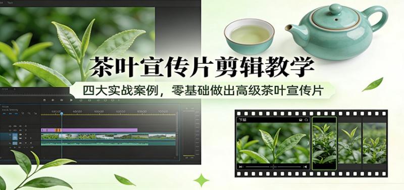 茶叶宣传片剪辑教学:四大实战案例,零基础做出高级茶叶宣传片