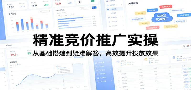 精准竞价推广实操：从基础搭建到疑难解答，高效提升投放效果