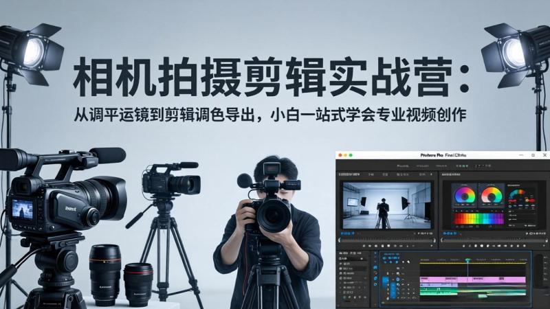 （18002期）相机拍摄剪辑实战营：从调平运镜到剪辑调色导出，小白一站式学会专业视频创作