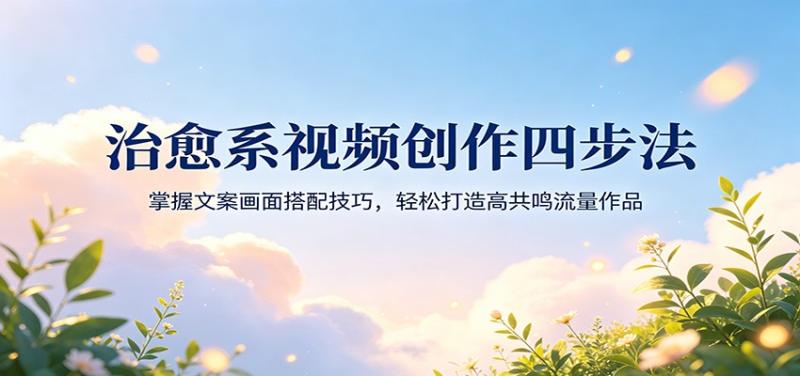 治愈系视频创作四步法：掌握文案画面搭配技巧，轻松打造高共鸣流量作品