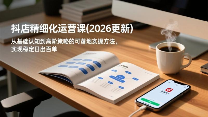 （18421期）抖店精细化运营课(更新5月)，从基础认知到高阶策略的可落地实操方法，实现稳定日出百单