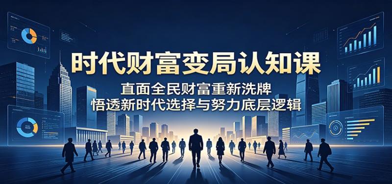 时代财富变局认知课:直面全民财富重新洗牌,悟透新时代选择与努力底层逻辑