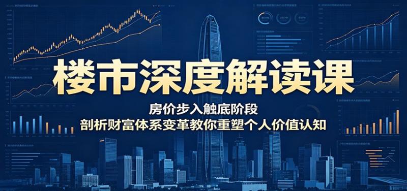 楼市深度解读课:房价步入触底阶段,剖析财富体系变革教你重塑个人价值认知