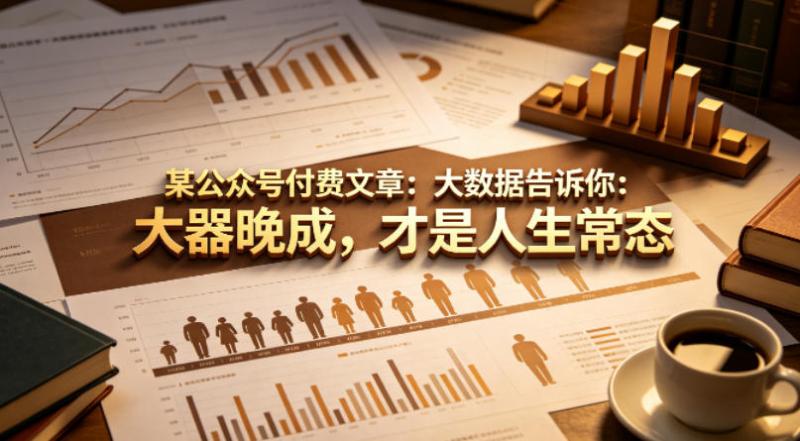 某公众号付费文章：大数据告诉你：大器晚成，才是人生常态