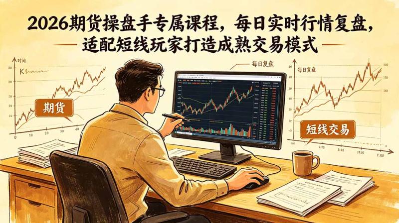 （18902期）2026期货操盘手专属课程-更新6月，每日实时行情复盘，适配短线玩家打造成熟交易模式