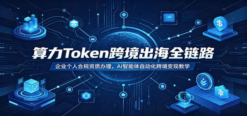 算力Token跨境出海全链路：企业个人合规资质办理，AI智能体自动化跨境变现教学