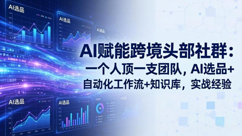 （19110期）AI赋能跨境头部社群-更新6月：一个人顶一支团队，AI选品+自动化工作流+知识库，实战经验