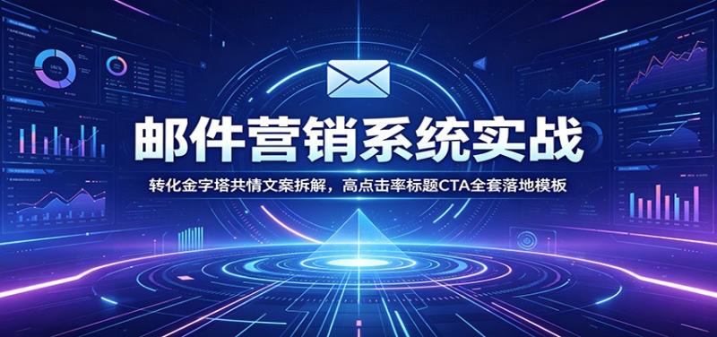 邮件营销系统实战：转化金字塔共情文案拆解，高点击率标题CTA全套落地模板
