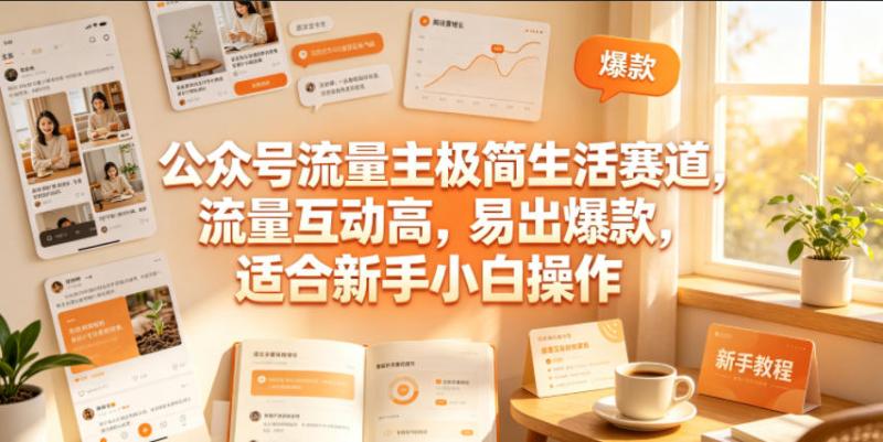 公众号流量主极简生活赛道,流量互动高,易出爆款,适合新手小白操作 公众号流量主极简生活赛道,流量互动高,易出爆款,适合新手小白操作
