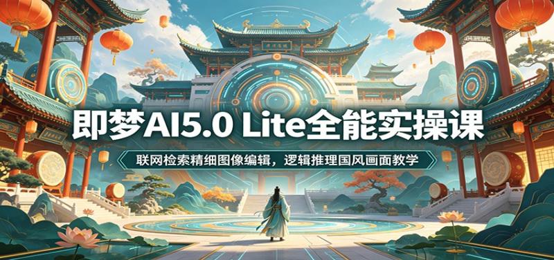 即梦AI5.0 Lite全能实操课：联网检索精细图像编辑，逻辑推理国风画面教学