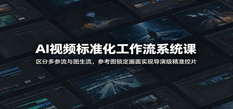 AI视频标准化工作流系统课：区分多参流与图生流，参考图锁定画面实现导演级精准控片