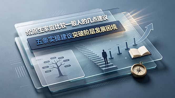 （19194期）付费文章：给原生家庭比较一般人的几点建议，五条实操建议突破阶层发展困境