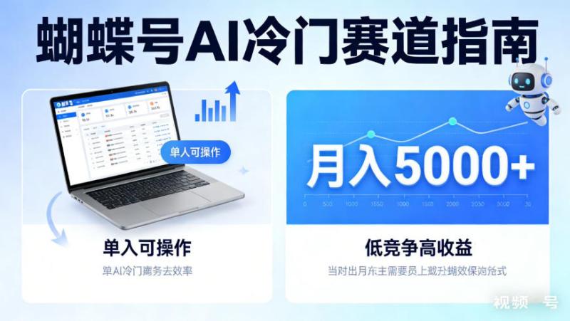 蝴蝶号Ai冷门赛道，单人可操作，平均月入5000+【揭秘】