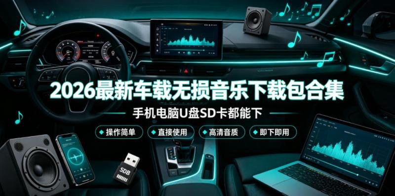 2026最新车载无损音乐下载包合集，手机电脑U盘SD卡都能下，操作简单，直接用