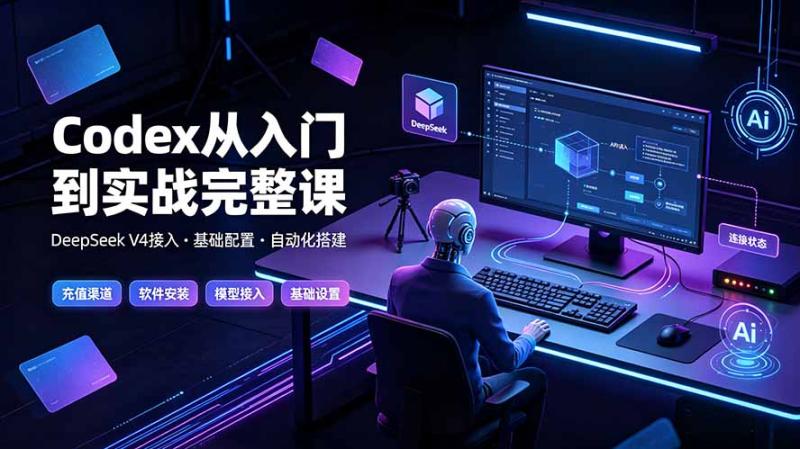 （19257期）Codex从入门到实战完整课｜充值·安装·接入DeepSeek，记忆·插件·Skill·CLI·MCP全拆解