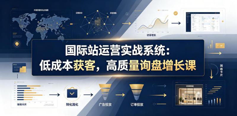 国际站运营实战系统：低成本获客，高质量询盘增长课（更新26年）