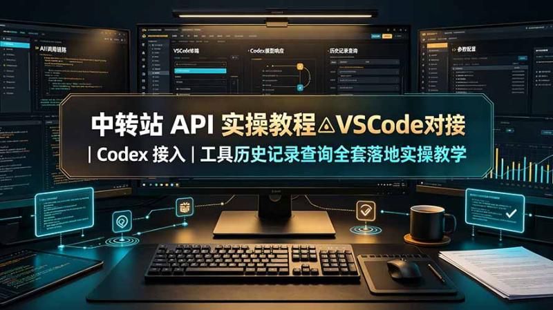 （19520期）中转站 API 实操教程△VSCode 对接｜Codex 接入｜工具历史记录查询全套落地实操教学