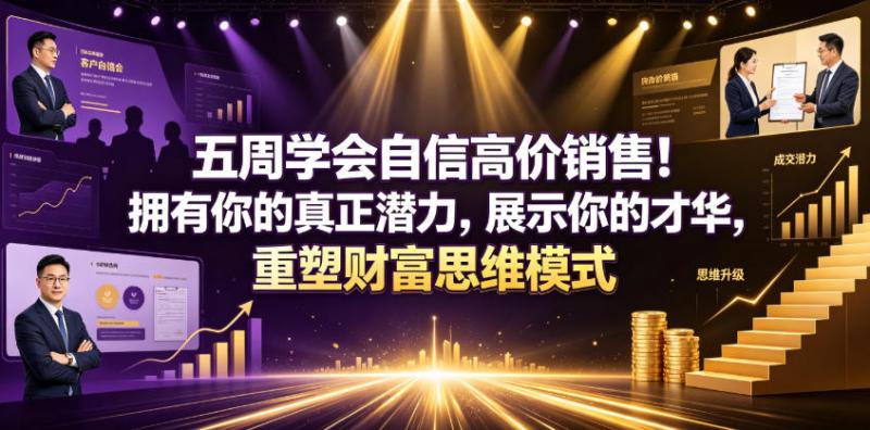 五周学会自信高价销售！拥有你的真正潜力，展示你的才华，重塑财富思维模式【原创双语字幕】