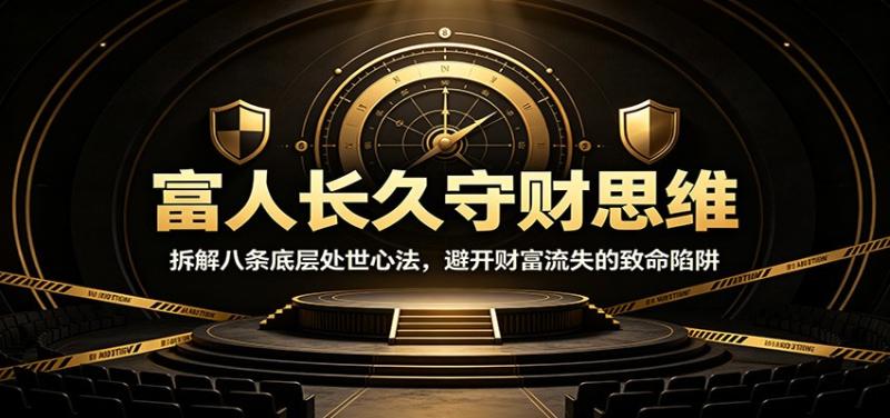 富人长久守财思维：拆解八条底层处世心法，避开财富流失的致命陷阱