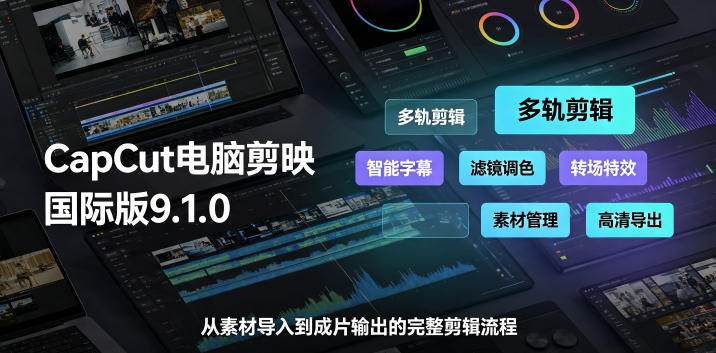 CapCut电脑剪映国际版9.1.0视频剪辑软件，一款真正的全能视频编辑工具