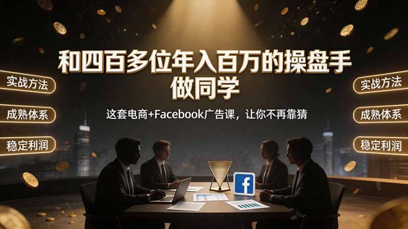 (19592期)和四百多位年入百万的操盘手做同学——这套电商+Facebook广告课,让你不再靠猜【原创双语字幕】 (19592期)和四百多位年入百万的操盘手做同学——这套电商+Facebook广告课,让你不再靠猜【原创双语字幕】