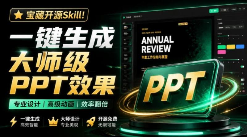史上最强PPT Skill来了？一键做出超级美观、可编辑的PPT，含多款主题和精美组件Dashi PPT Skill