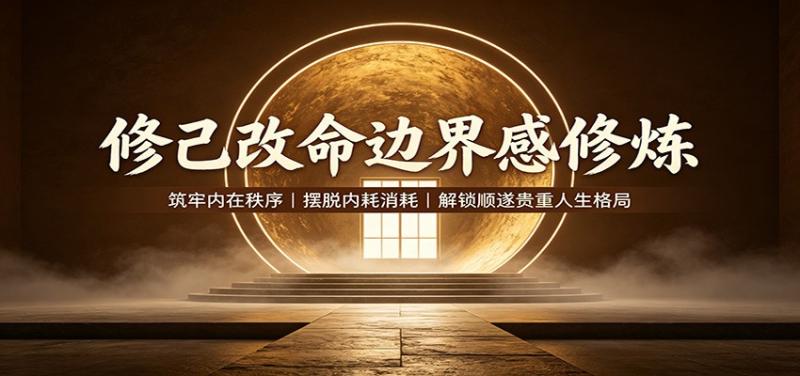修己改命边界感修炼：筑牢内在秩序，摆脱内耗消耗，解锁顺遂贵重人生格局