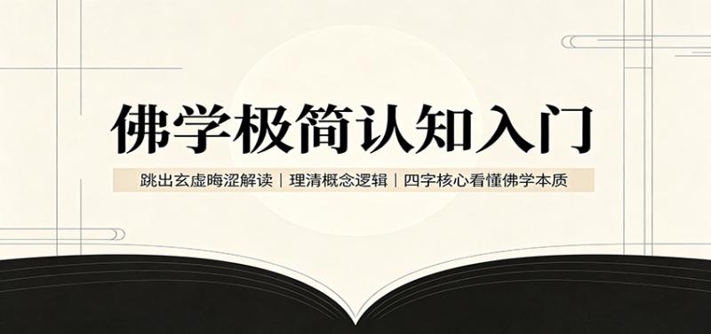 佛学极简认知入门：跳出玄虚晦涩解读，理清概念逻辑，四字核心看懂佛学本质
