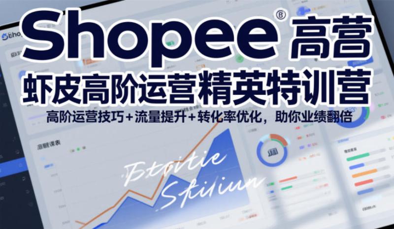 Shopee虾皮高阶运营精英特训营，高阶运营技巧+流量提升+转化率优化，助你业绩翻倍（更新26年7月）