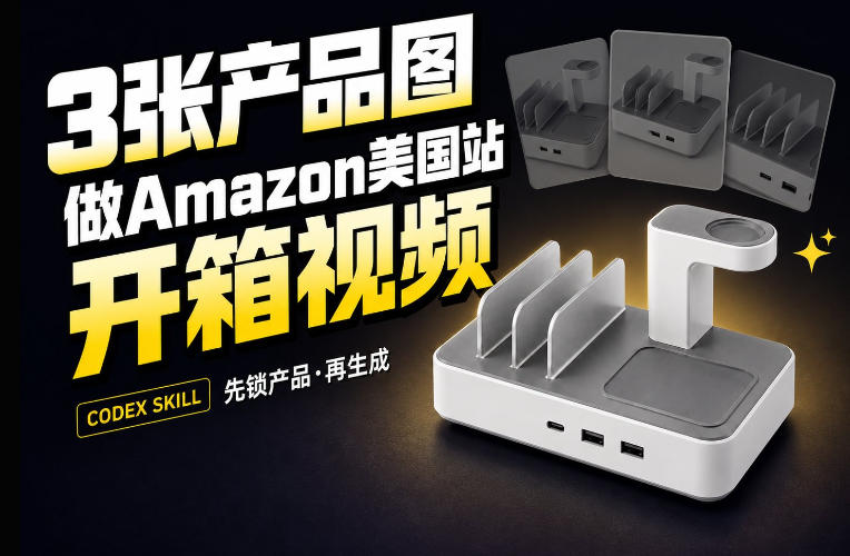 3张产品图，怎么做成15秒Amazon美国站开箱视频？关键不是提示词